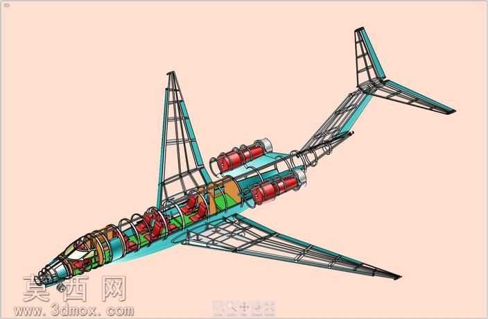 赛斯纳引文十行政飞机固体组件模型