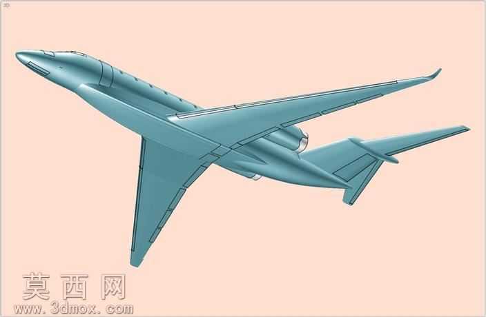 赛斯纳引文十行政飞机固体组件模型