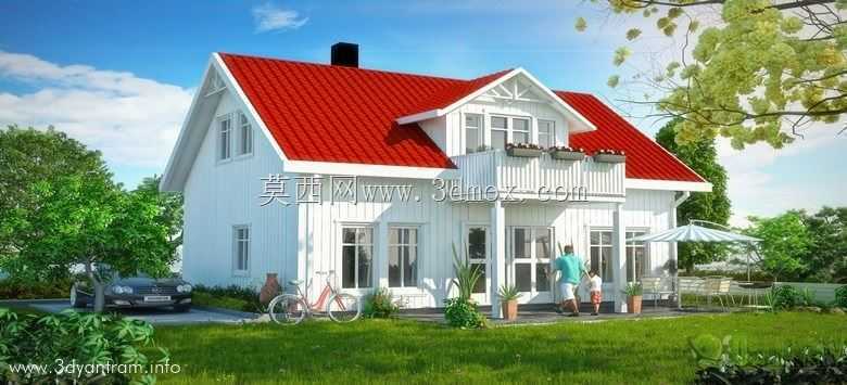 三维建筑外部渲染