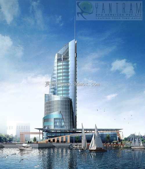 三维建筑外部渲染