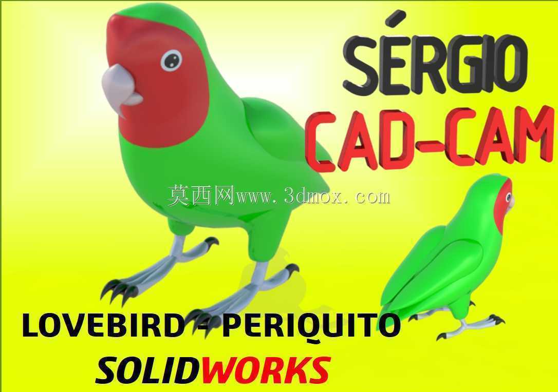 Lovebird Periquito-Sérgio CAD CAM