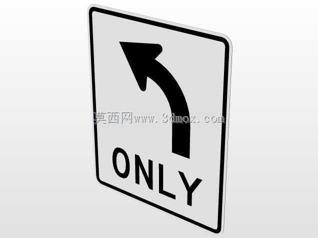 仅限左转R3-5L/仅限右转R3-5R道路标志