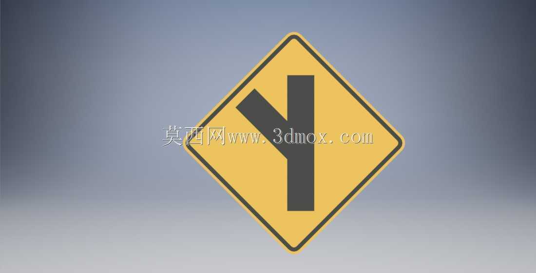 右侧/左侧道路角W2-3R/W2-3L道路标志