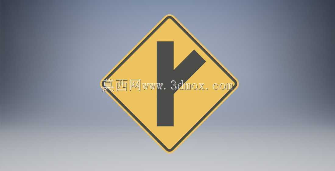 右侧/左侧道路角W2-3R/W2-3L道路标志