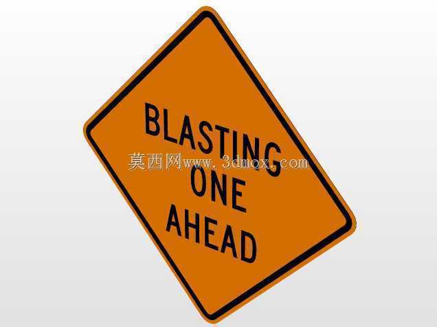 W22-1路标前方的爆破区