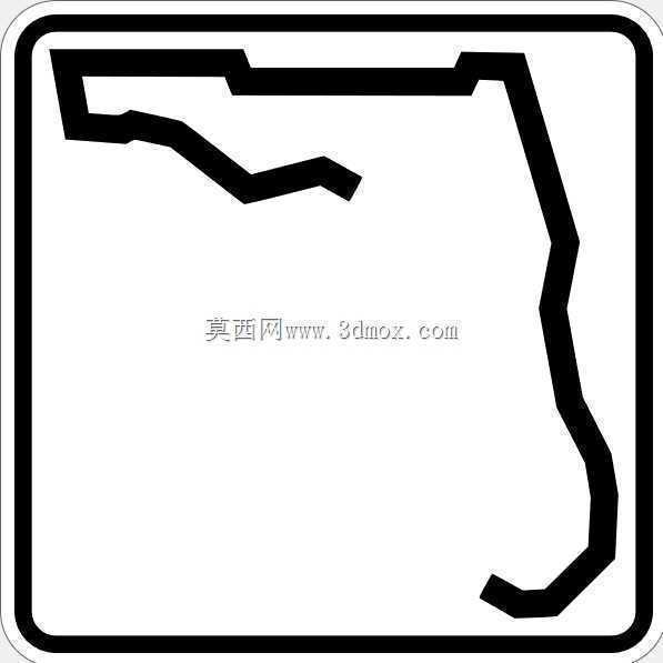 佛罗里达州路线标志2/3/4位FTP17道路标志