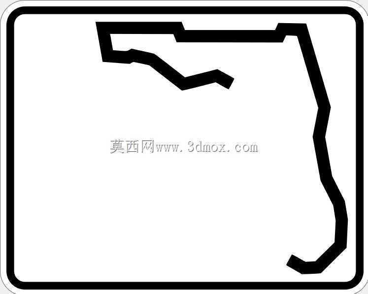 佛罗里达州路线标志2/3/4位FTP17道路标志