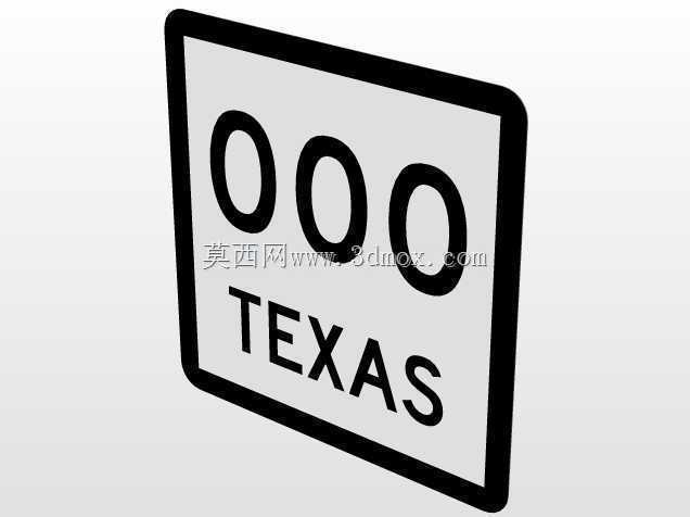 德克萨斯州路线标志M1-6T道路标志