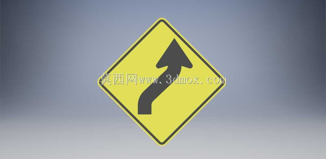 反向曲线W1-4R/W1-4R道路标志