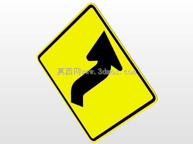 反向曲线W1-4R/W1-4R道路标志
