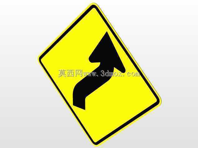 反向曲线W1-4R/W1-4R道路标志