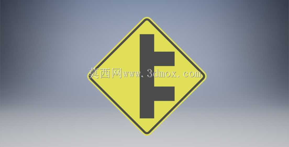 左右两侧道路W2-8L/W2-8R道路标志