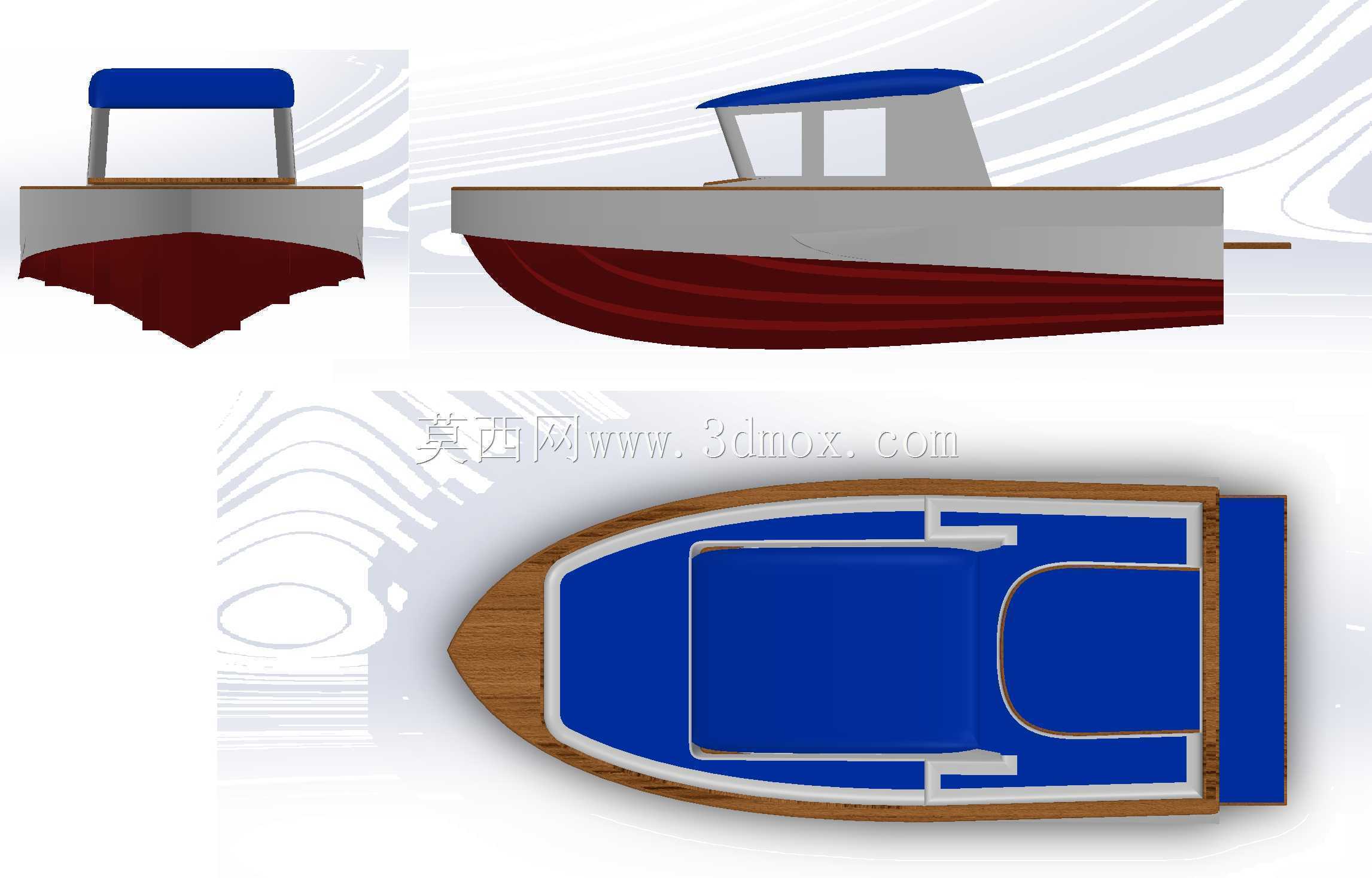 波浪和速度概念的船体(.stl)