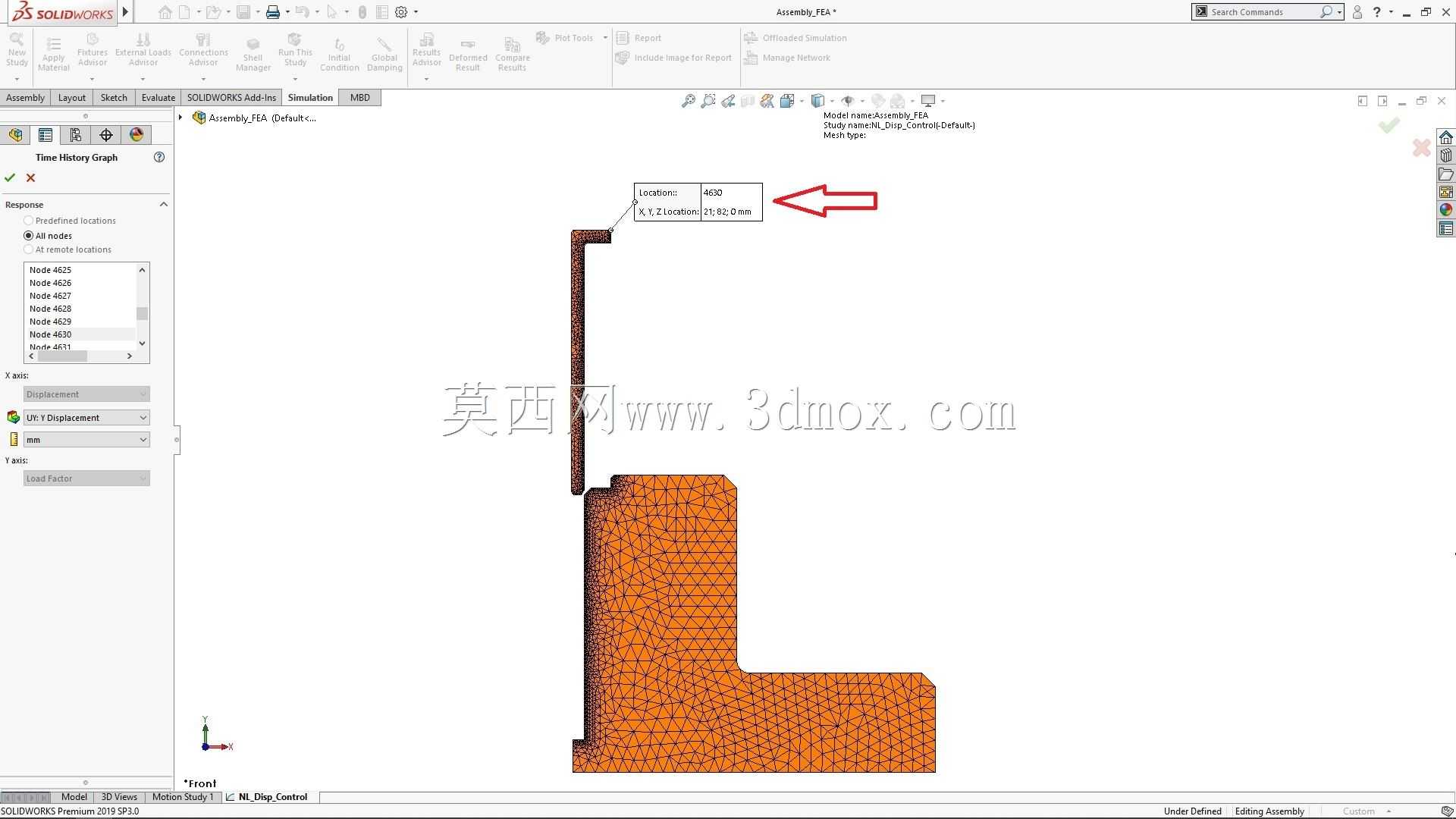 SolidWorks 2019中的塑料套筒轴承压装仿真