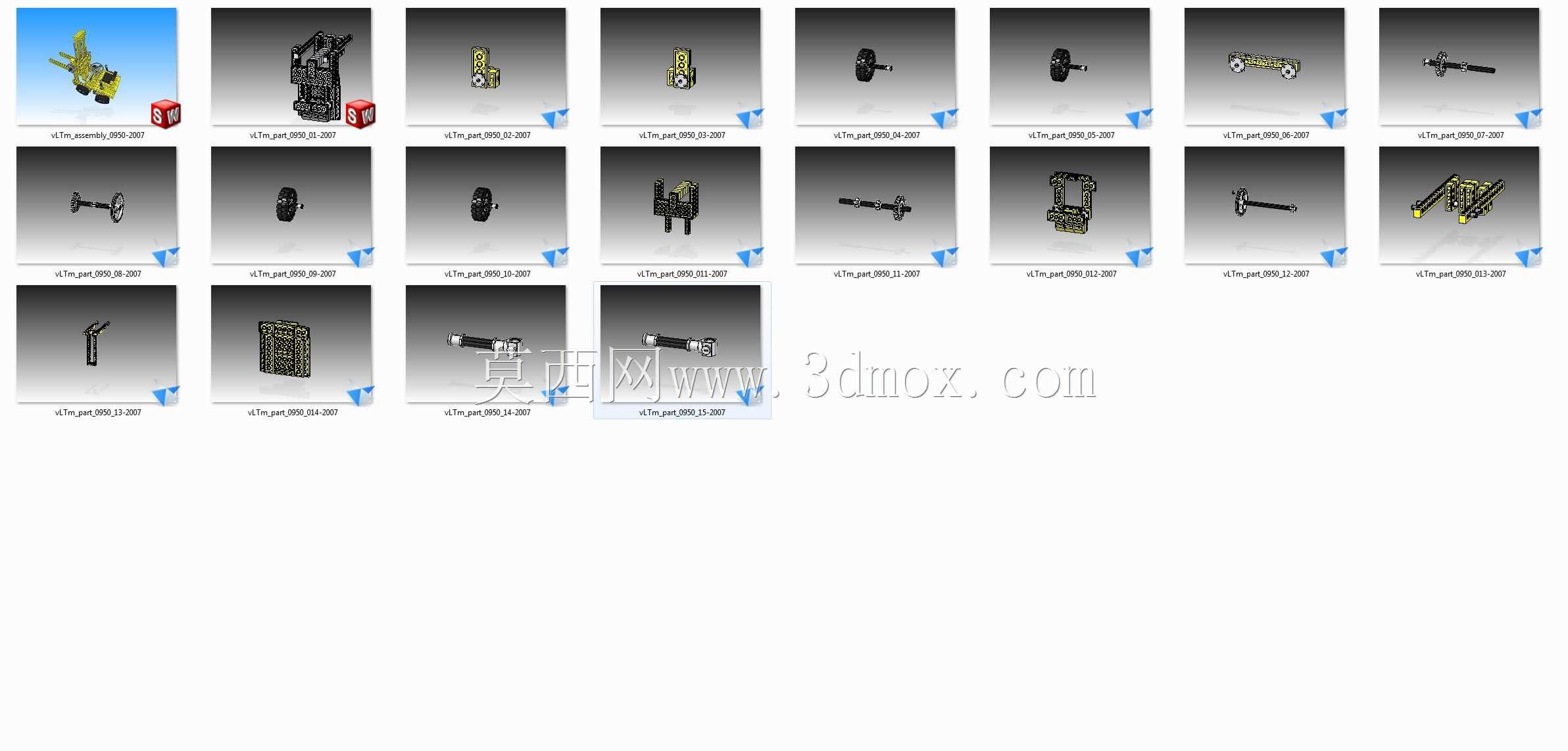 vLTm 0950-1乐高科技-15部分208组件