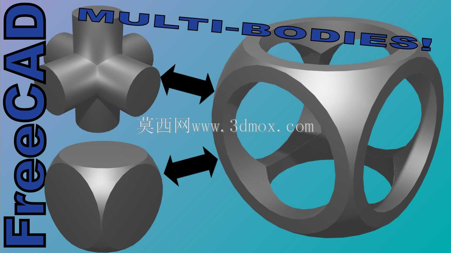 FreeCAD CSG多体建模示例