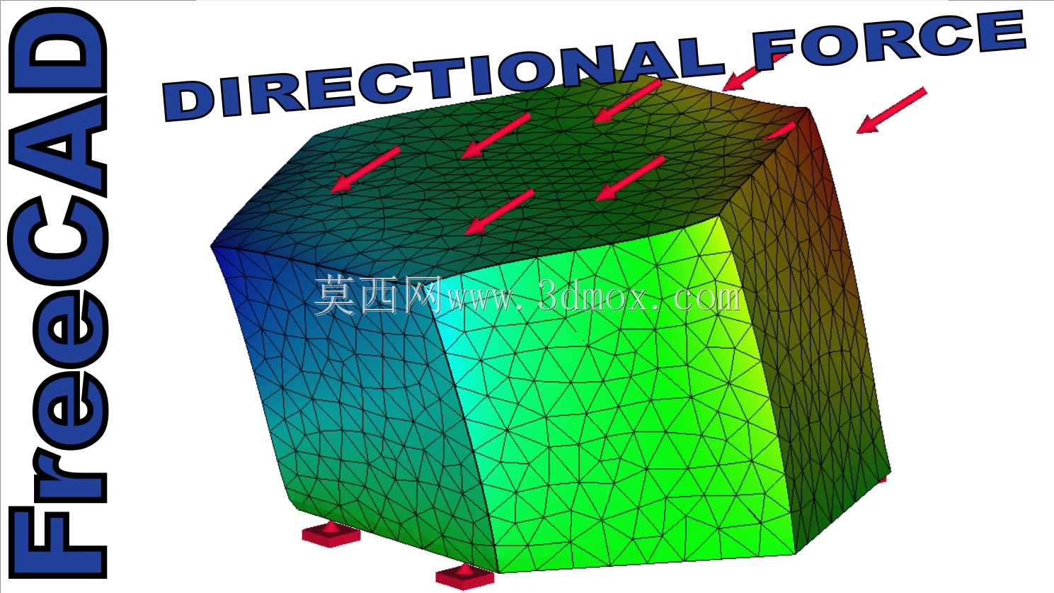 FreeCAD-有限元分析示例中的方向力