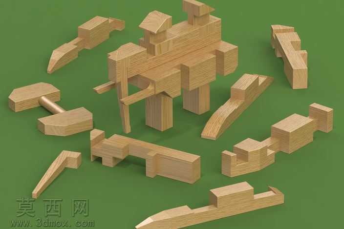 大象3D拼图