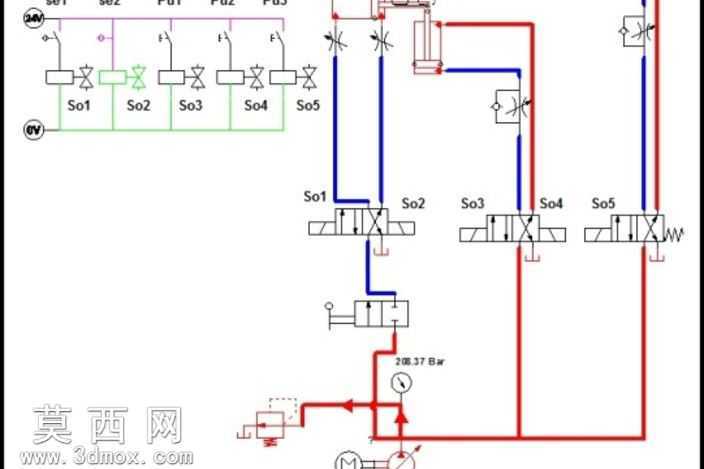 液压回路为油漆混合使用自动化工作室开发