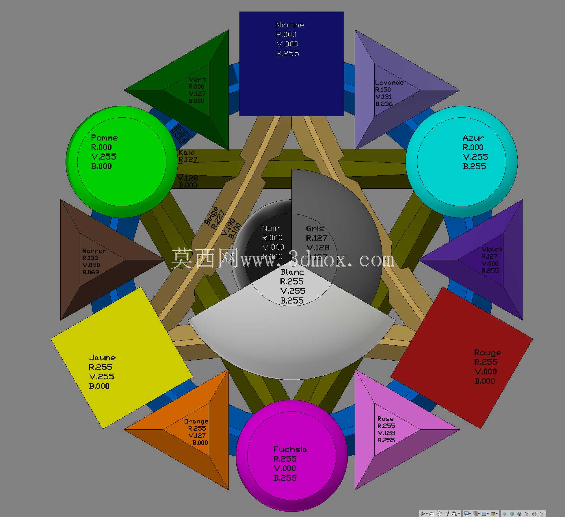 ��ɫ����braz��ɫ��de couleur 3D nuancier