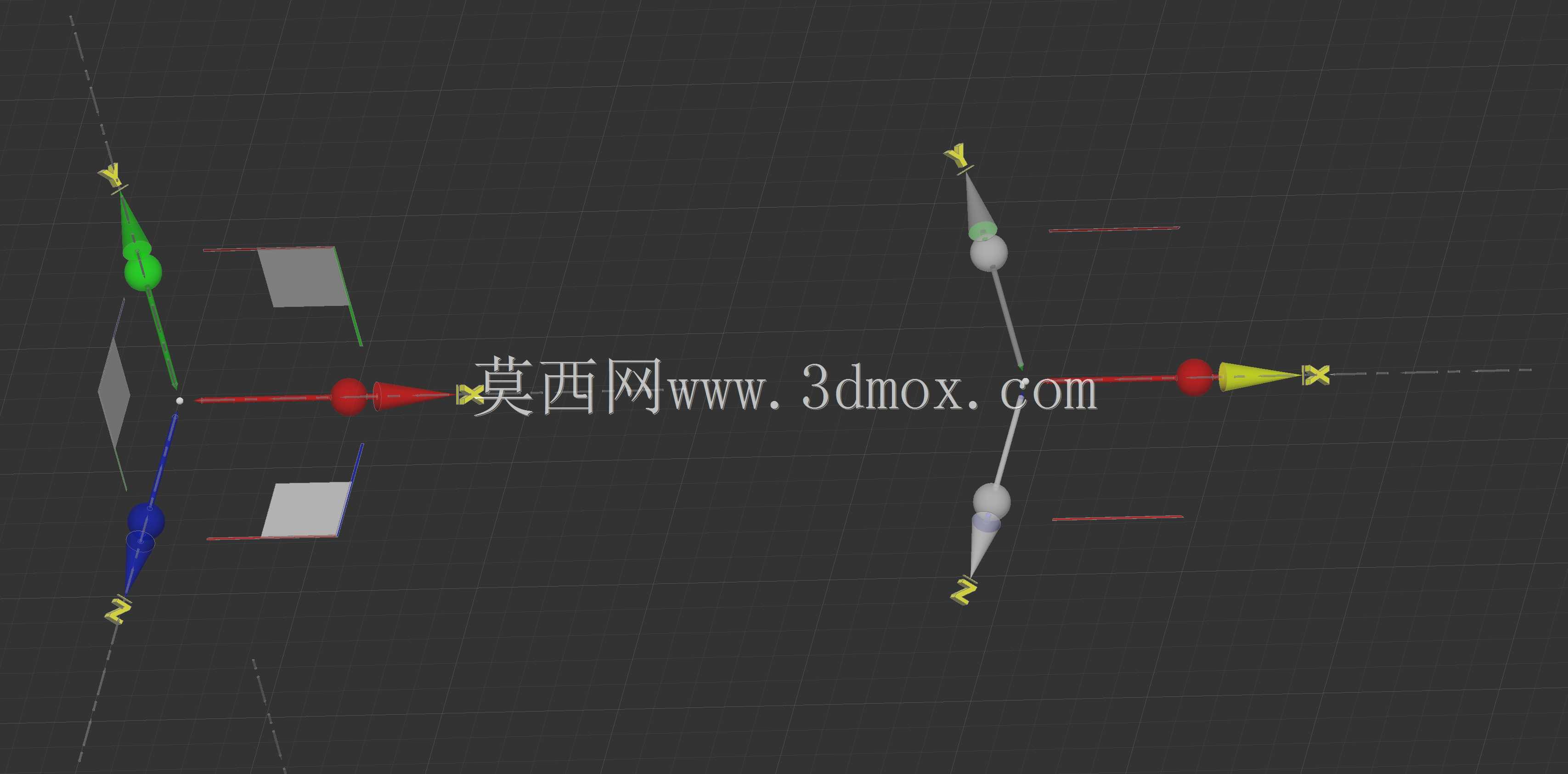 移动旋转缩放gizmo轴向平面均匀X Y Z钎焊