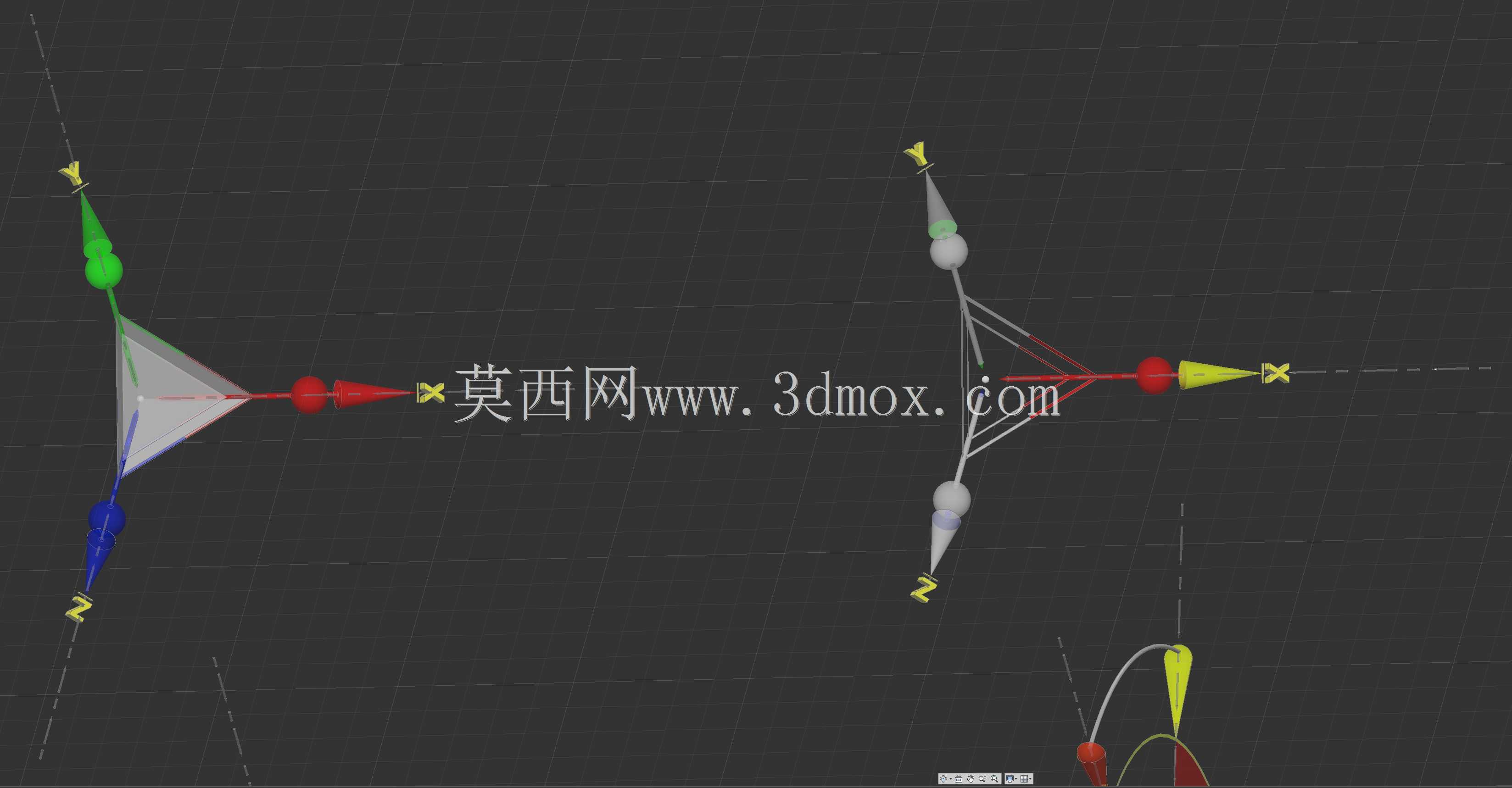 移动旋转缩放gizmo轴向平面均匀X Y Z钎焊
