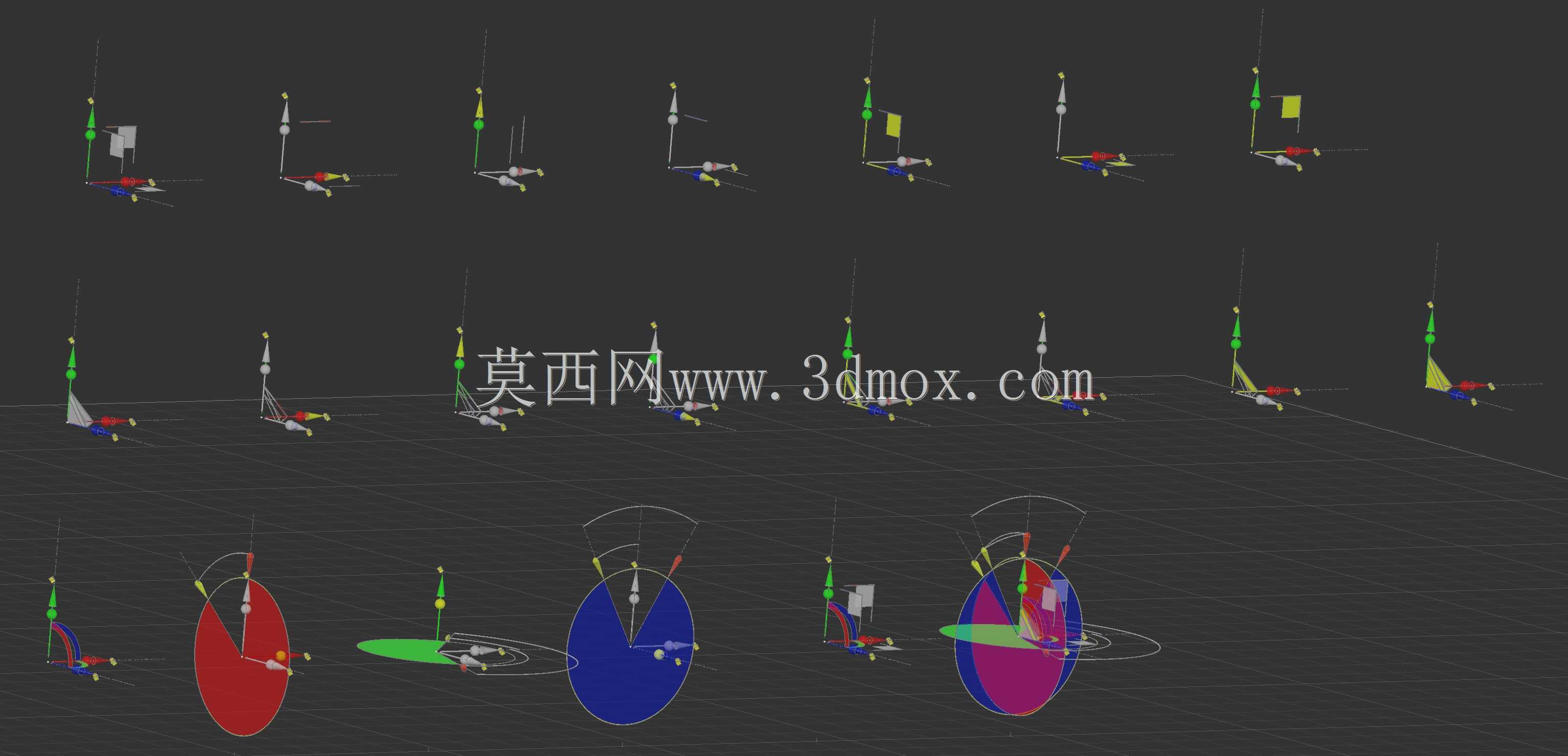 移动旋转缩放gizmo轴向平面均匀X Y Z钎焊