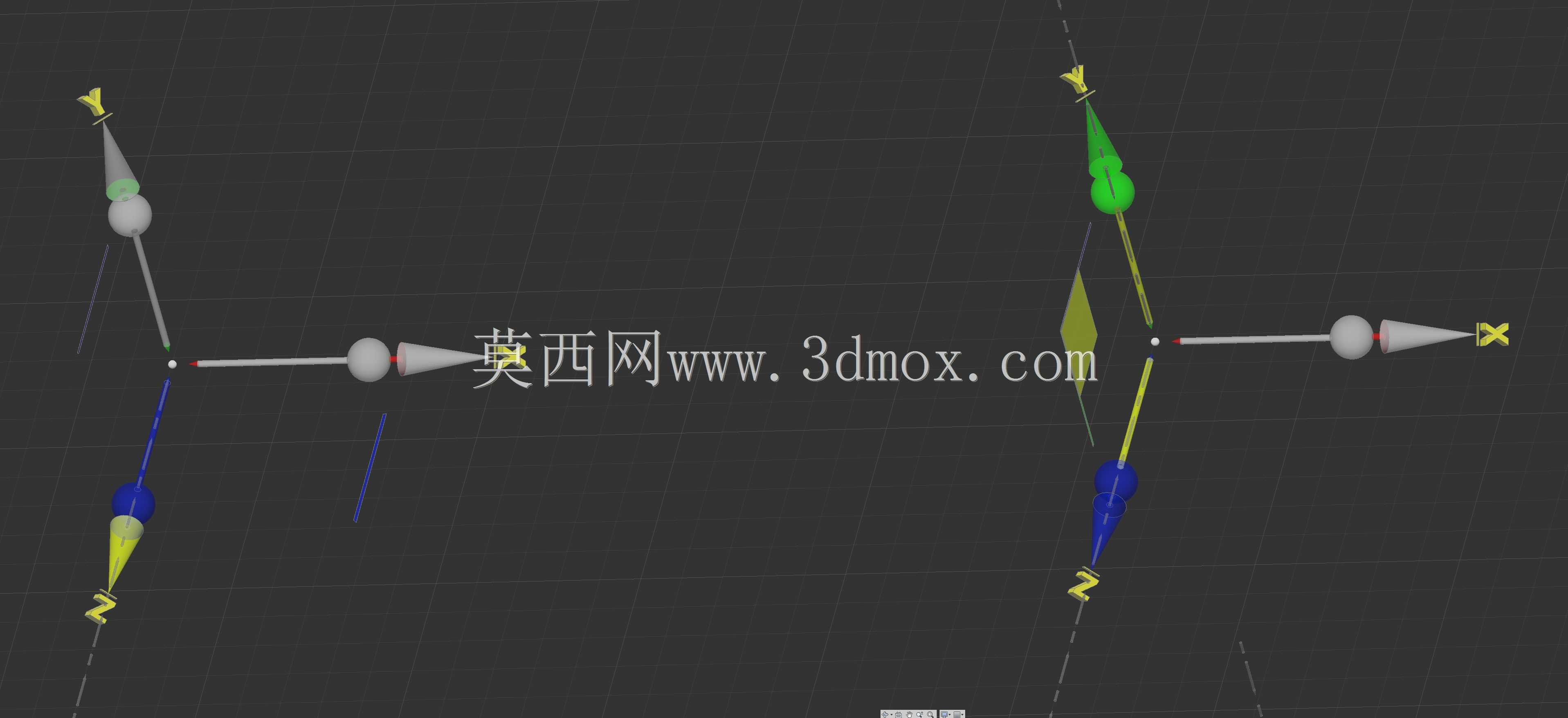 移动旋转缩放gizmo轴向平面均匀X Y Z钎焊