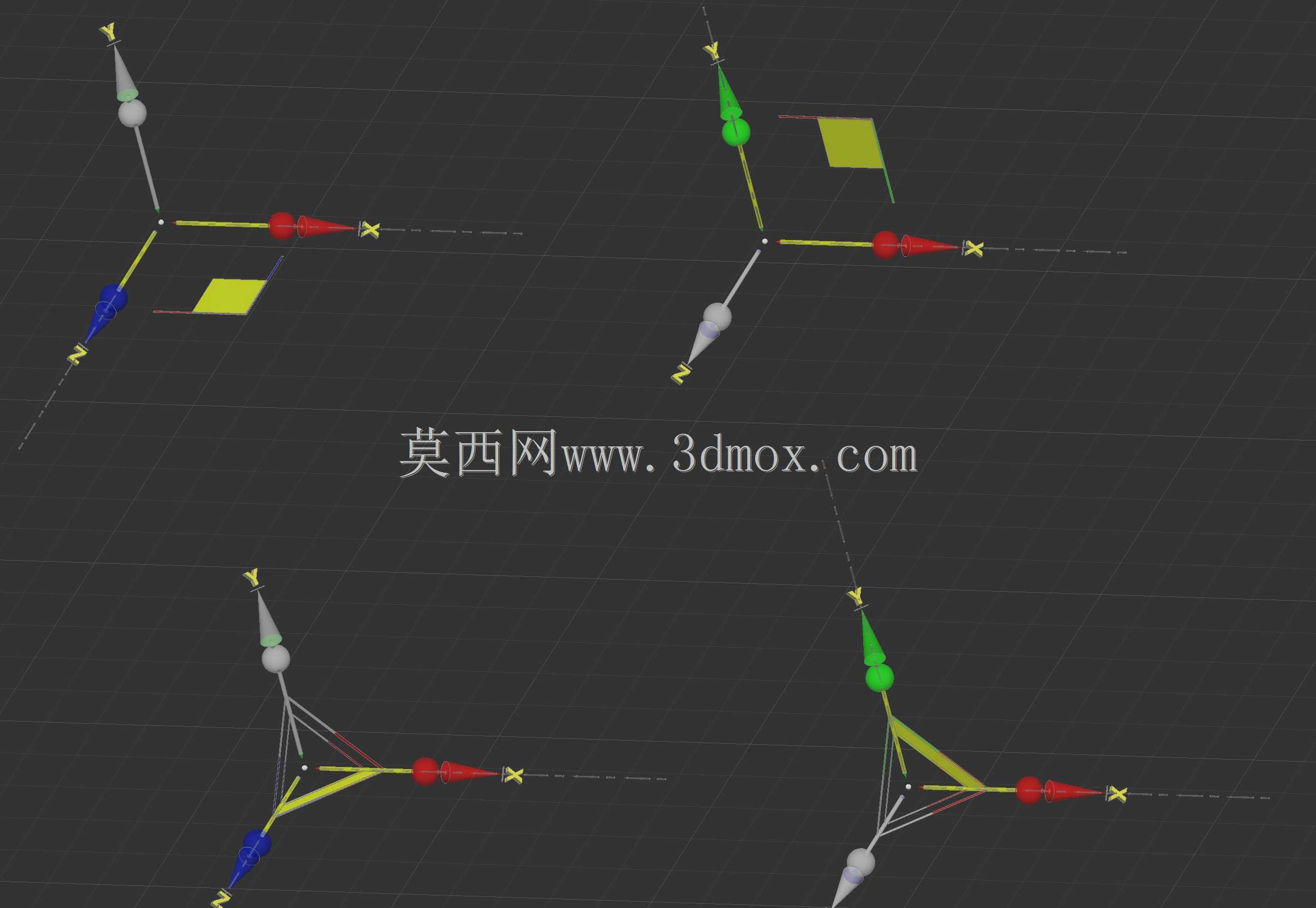 移动旋转缩放gizmo轴向平面均匀X Y Z钎焊