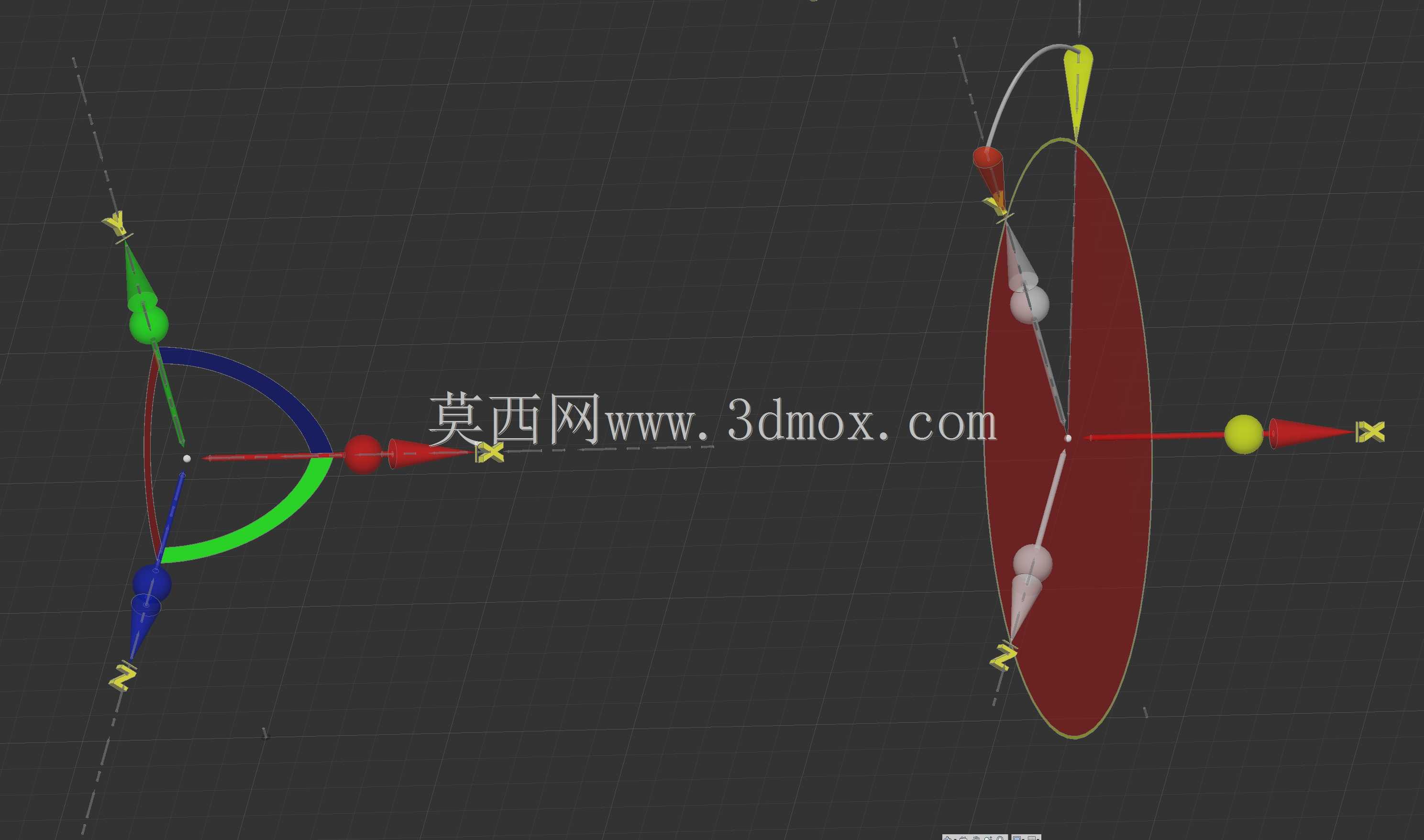 移动旋转缩放gizmo轴向平面均匀X Y Z钎焊