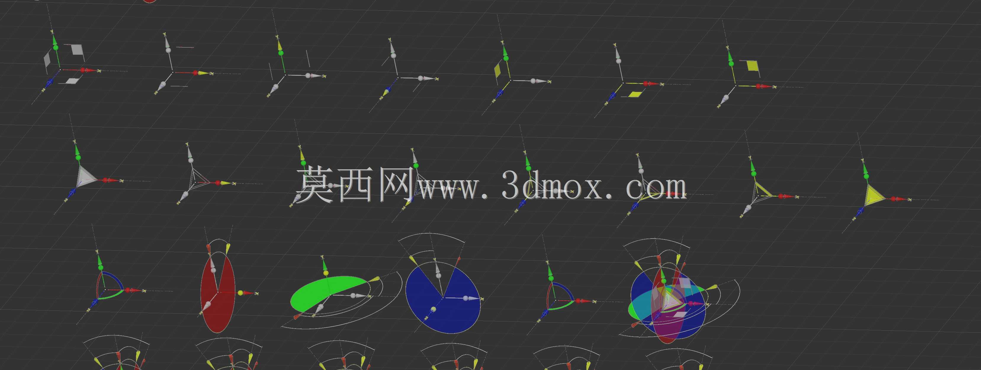 移动旋转缩放gizmo轴向平面均匀X Y Z钎焊