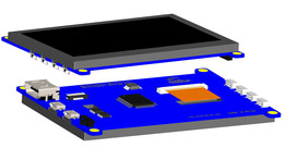 IPS TFT 4.3英寸显示屏Raspberry Pi带USB触摸屏800x480 HDMI