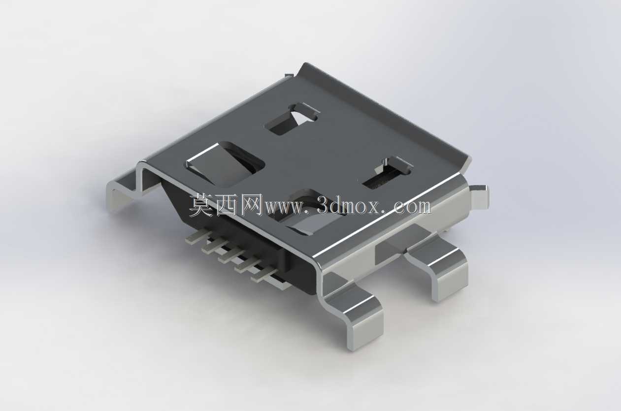 Micro USB 0.8mm沉板 带卷边