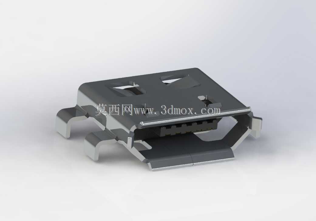 Micro USB 0.8mm沉板 带卷边