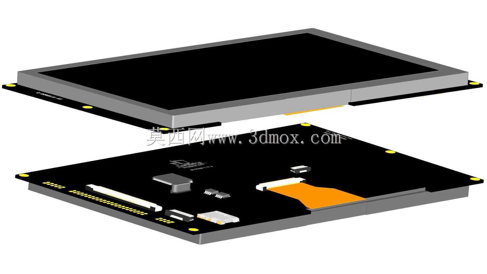 彩色8英寸LCD模块TFT显示屏,带OPTL触摸屏,I2C+串行SPI