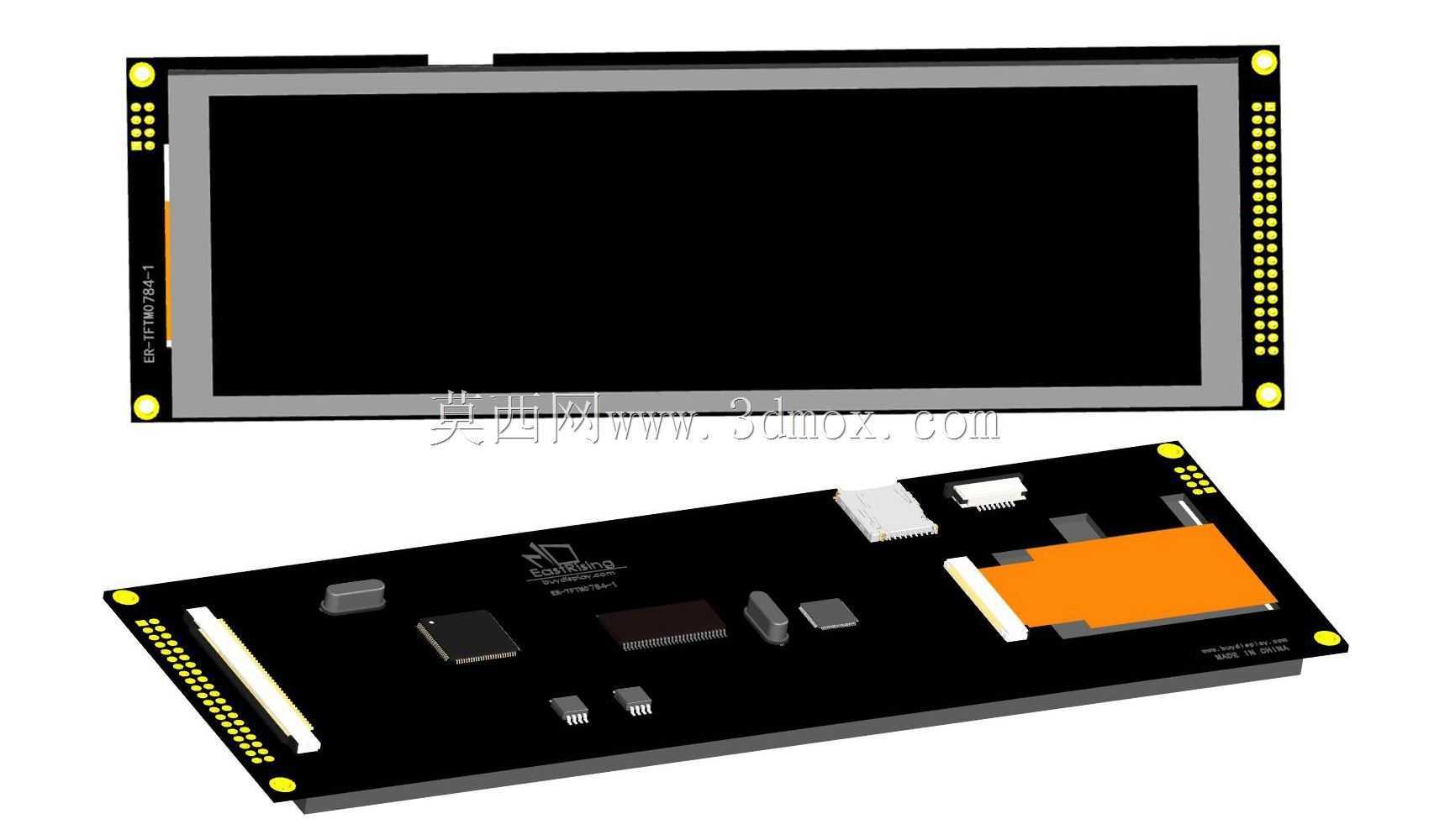 SPI 1280x400 7.84英寸IPS TFT LCD模块,带RA8876,OPTL电容式触摸屏