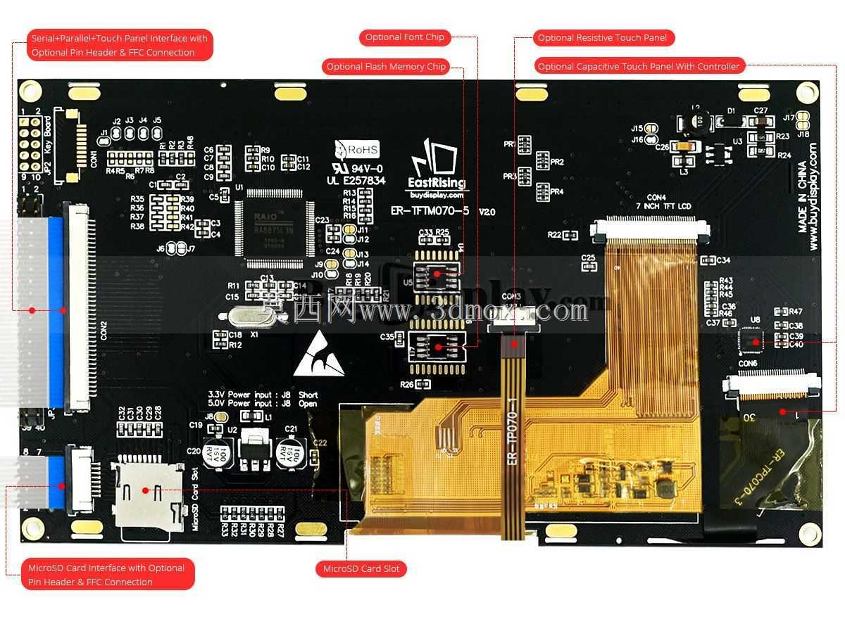 7Ӣ��LCDģ�飬����ѡ����ʽ��������壬I2C/SPI