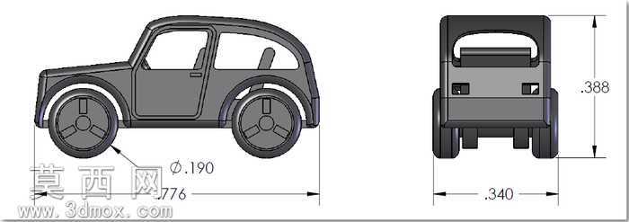 小3D打印汽车模型