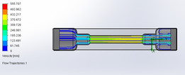 压力\u0026使用SolidWorks流动模拟观察变直径管道中的速度变化