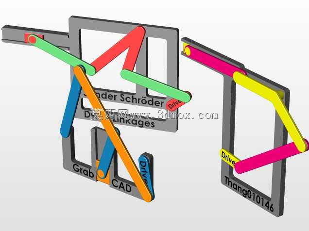 4个驻留滑块连杆-2个GIF(SolidWorks 2015)