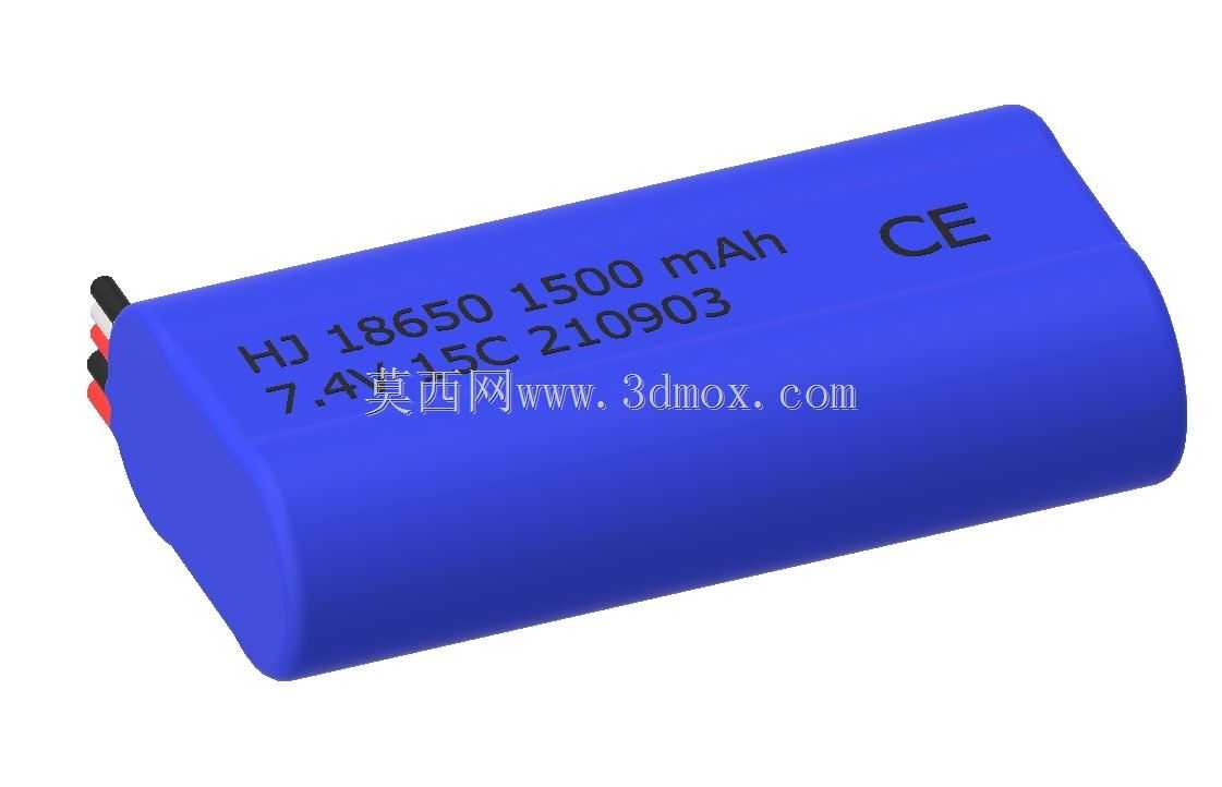2S 7.4V 1500mAh 18650电池