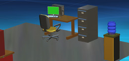 ������Mesa com computador��arm��rio e Mesa com morsa��