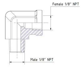 ��/ĸ����90��������1/8 NPT