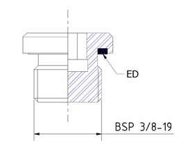 ���ܷ��BSP 3/8-19�Ĵ�EXAGON��ͷ�ķ����