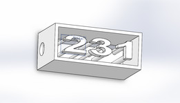 Caixa de numero com Supporte LED