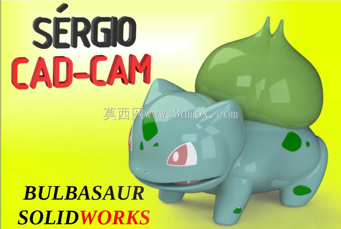 Bulbasaur Pokeémon-Sérgio CAD CAM