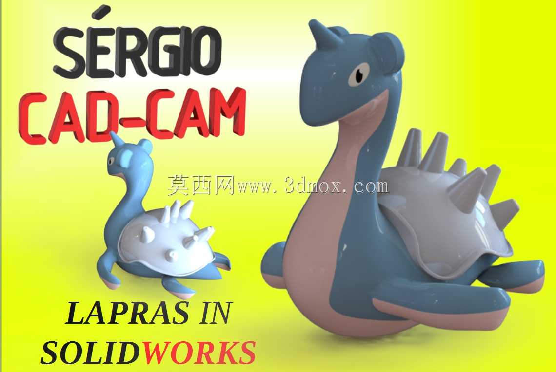 Lapras Pokémon Sérgio CAD CAM