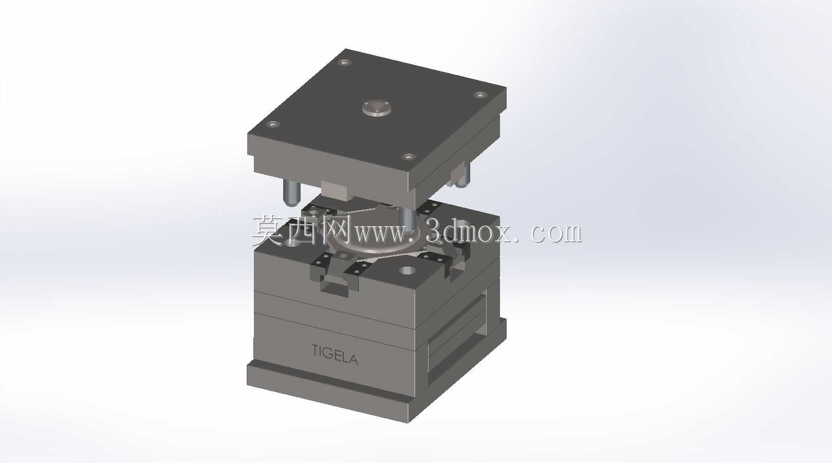 Molde para Injetora Pl��stica-4 Gavetas-Solidworks