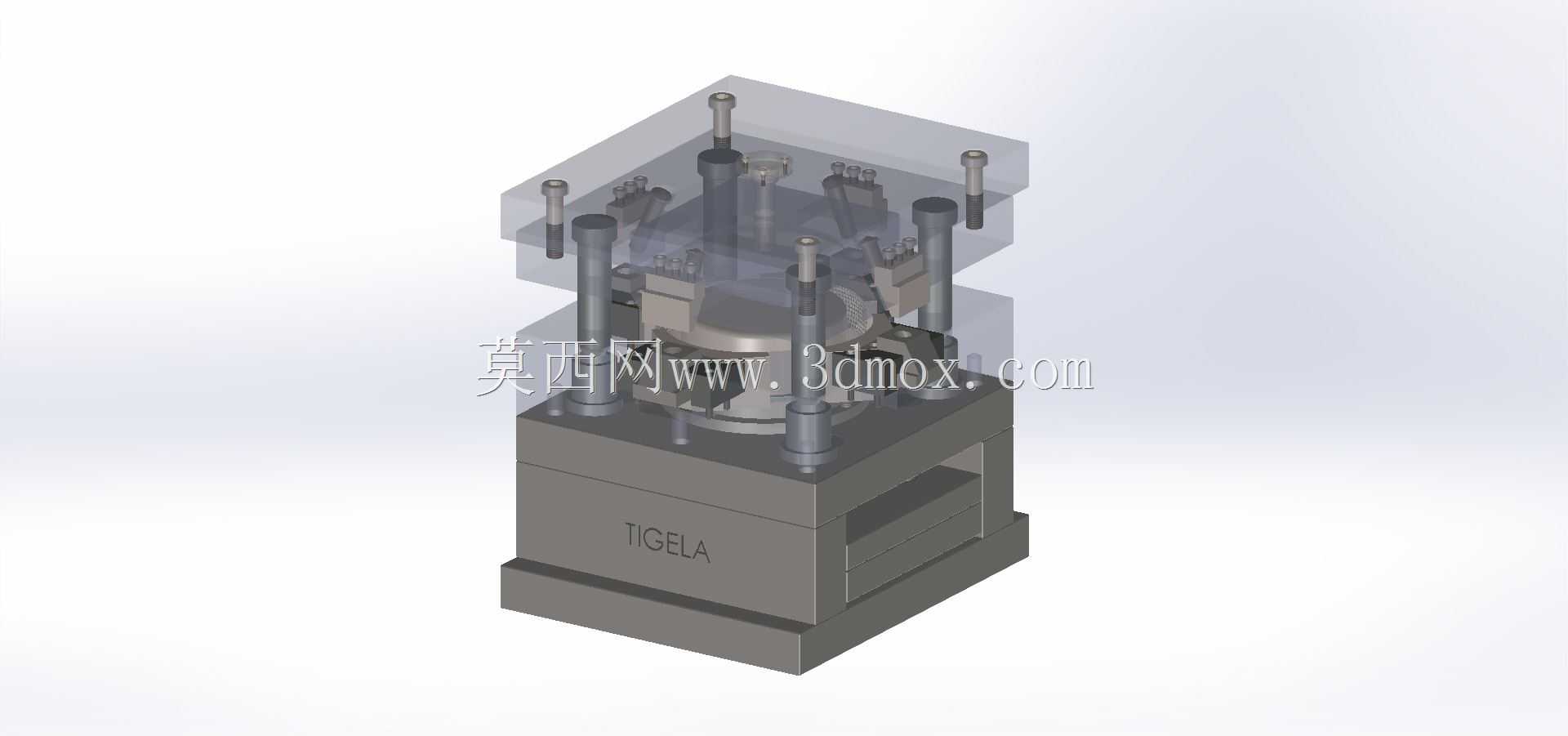 Molde para Injetora Pl��stica-4 Gavetas-Solidworks