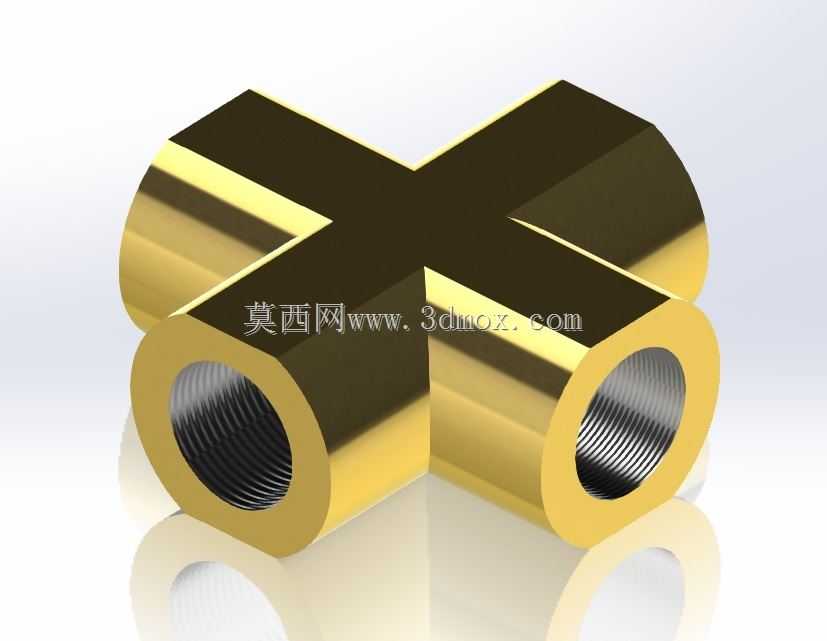 1/4“NPT四通气动接头